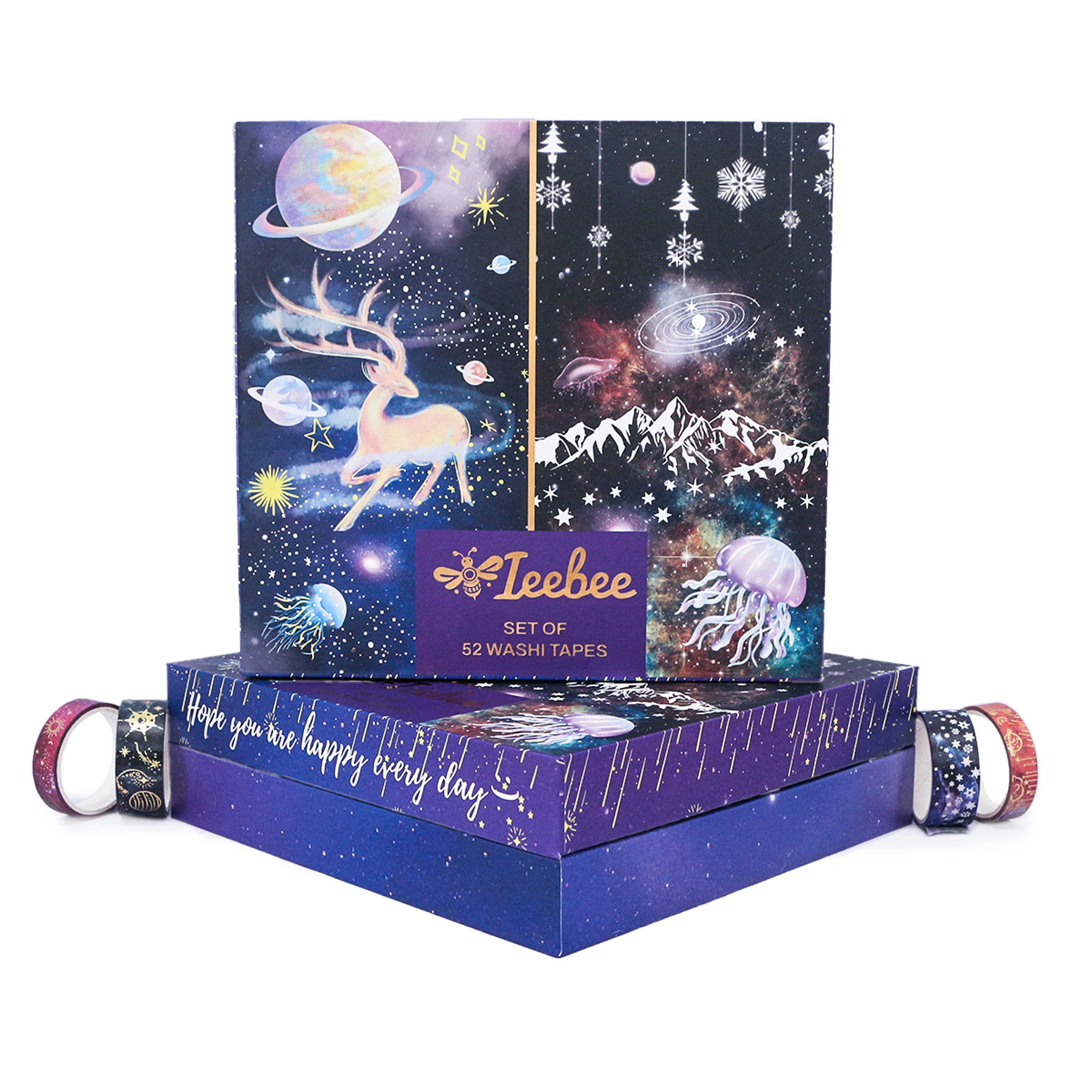 Ieebee Washi Tape Set 52/Rolls-Dreamy Celestials