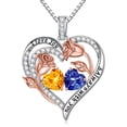 thumbnail image 1 of Iefil Anniversary Gifts for Wife Women, Christmas Gift for Women Wife Mom, S925 Sterling Silver Heart November December Birthstone Necklace, 19+3In, 1 of 7