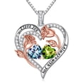 thumbnail image 1 of Iefil Anniversary Wife Gifts - Anniversary Necklace Gifts for Her, June August Birthstone Necklace, Alexandrite Peridot Jewelry, Rose Heart Necklaces for Her, 1 of 7