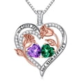 thumbnail image 1 of Iefil Anniversary Women Gifts - Wife Gifts | February May Birthstone Necklace, Amethyst Emerald Jewelry, 1 of 7