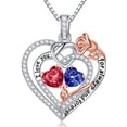 thumbnail image 1 of Iefil Birthday Gifts for Women - 30th, 40th, 50th, 60th Birthday Gifts for Wife, Mom, Girlfriend | December Birthstone Tanzanite Blue Ruby Red Necklace, 1 of 7