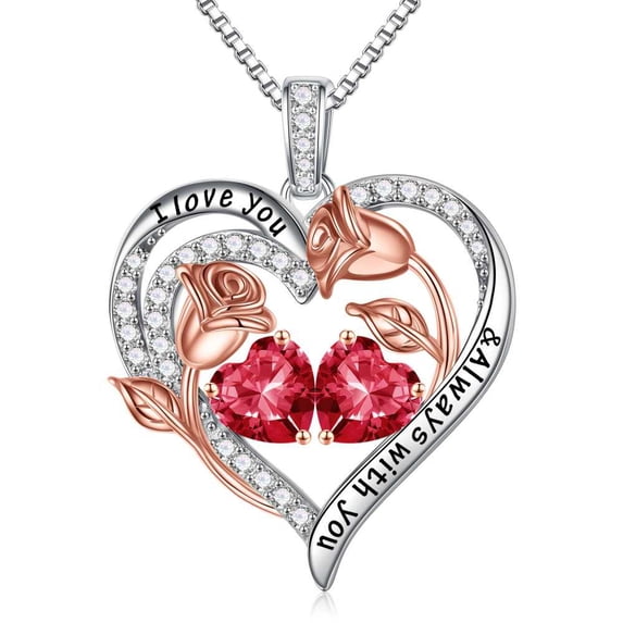 Iefil Birthday Gifts for Women - Wife Birthday Gift Ideas | July Birthstone Necklace, Ruby Jewelry, Ruby Necklace