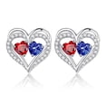 thumbnail image 1 of Iefil Birthstone Earrings for Women - Anniversary Women Gifts, Garnet Tanzanite Earrings, January December Jewelry, 1 of 6