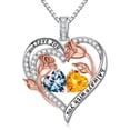 thumbnail image 1 of Iefil Birthstone Necklace for Women - Birthstone Jewelry for Women, June November Necklace, Alexandrite Citrine Jewelry, 1 of 7