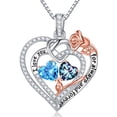 thumbnail image 1 of Iefil Gifts for Girlfriend - Anniversary Birthday Gifts for Women Wife Her | Aquamarine Blue Alexandrite Purple Necklace, March June Birthstone,, 1 of 8