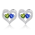 thumbnail image 1 of Iefil Gifts for Her, Anniversary Birthday Gifts for Her, Birthstone Earrings for Women, Peridot Sapphire Earrings, August September Jewelry, 1 of 6