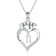 thumbnail image 1 of Iefil Graduation Gift for Her 2026 College, 925 Sterling Silver Heart Cubic Zirconia Initial H Necklace for Women, Personalized Inspirational Graduation High School Graduate Gift Best Friend Daughter, 1 of 7