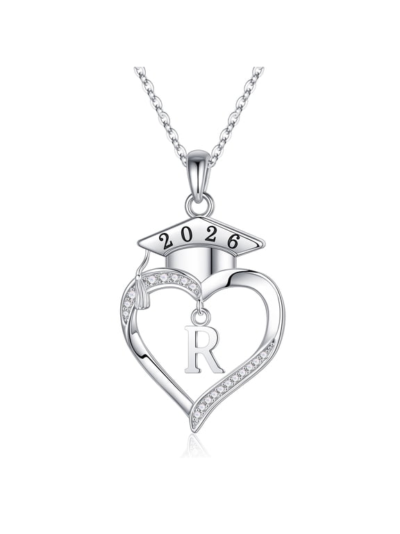 Iefil S925 Sterling Silver Heart Pendant Necklace for Women, Graduation Necklace Gifts, Graduation Gifts 2026, Fine Jewelry, R