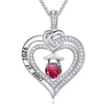 thumbnail image 1 of Iefil Graduation Gifts for Her 2026 College, 925 Sterling Silver Heart July Ruby Red Birthstone Necklace for Women Jewelry, Inspirational Graduation High School Graduate Gift for Best Friend, 1 of 8