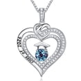 thumbnail image 1 of Iefil Graduation Gifts for Her 2026 College, 925 Sterling Silver Heart June Alexandrite Light Purple Birthstone Necklace for Women, Inspirational Graduation High School Graduate Gift for Friend, 1 of 8