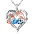thumbnail image 1 of Iefil June Birthstone Necklace for Women, March Birthstone Jewelry, Aquamarine Alexandrite Necklace, Gifts for Wife, 1 of 7