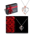 thumbnail image 1 of Iefil Mothers Day Gifts for Girlfriend Mom, Dainty Rose Love Heart Initial H Letter Pendant Necklace Birthday Jewelry Gifts for Mom Wife Girlfriend Anniversary Birthday, 1 of 8