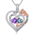 thumbnail image 1 of Iefil Personalized Gifts for Women - Anniversary & Birthday Gifts for Wife & Mom | Amethyst Purple Alexandrite Purple Necklace, February & June Birthstone Necklace, 1 of 8