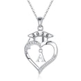 thumbnail image 1 of Iefil S925 Sterling Silver Heart Pendant Necklace for Women, Graduation Necklace Gifts, Graduation Gifts 2026, Fine Jewelry, A, 1 of 7