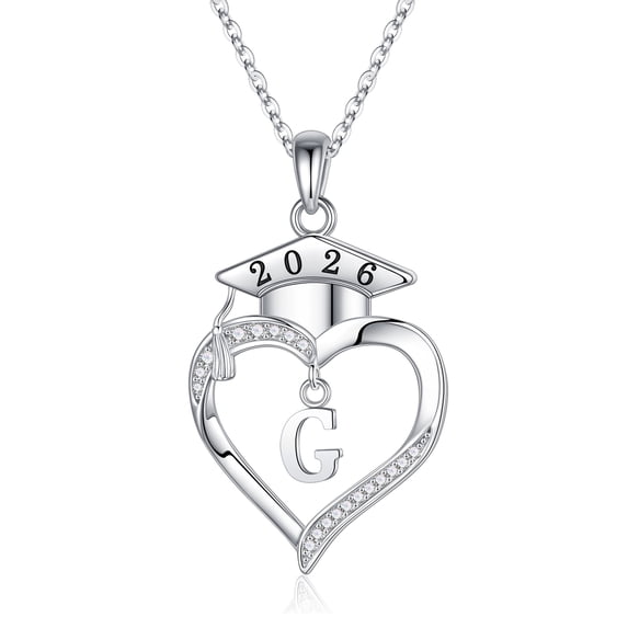 Iefil S925 Sterling Silver Heart Pendant Necklace for Women, Graduation Necklace Gifts, Graduation Gifts 2026, Fine Jewelry, G