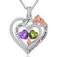 thumbnail image 1 of Iefil Sterling Silver Birthstone Necklace for Women, Peridot August Gift, 19inches + 2inches Adjustable, for Anniversary, Birthday, Christmas, Valentines Day, 1 of 8