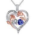 thumbnail image 1 of Iefil Wife Birthday Gift Ideas - Birthstone Necklace for Wife, Women Birthday Gifts, April December Birthstone Necklace, Topaz Tanzanite Jewelry, 1 of 7