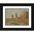 thumbnail image 1 of Iegoshua Moiseevich Shlugleit 24x18 Black Ornate Framed Double Matted Museum Art Print Titled: Autumn Landscape (1907), 1 of 5