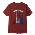 thumbnail image 1 of Ierhent 4th of July Shirts for Men 4th of July Shirts for Men Patriotic Red White and Blue Graphic Tees Slim-fit Crewneck Top Breathable Short Sleeve T Shirt(,XL), 1 of 4