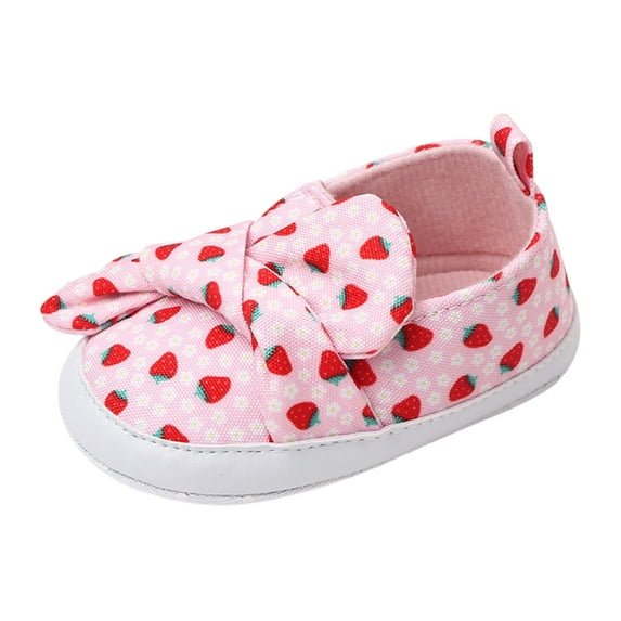 Ierhent Baby Girl Shoes Baby Boys Girls Canvas Sneaker Toddler Slip On Anti Skid First Walkers Candy Shoes(Pink,12)