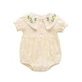 thumbnail image 1 of Ierhent Baby Girls' Clothing Baby Girls Floral Ruffle Romper Long Sleeve Bodysuit(Beige,73), 1 of 6