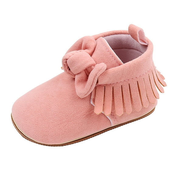 Ierhent Baby Walking Shoes Baby Girls Boys Loafers Crib Shoes Sneakers for First Walkers(Red,13)