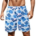 thumbnail image 1 of Ierhent Beach Shorts For Man Men's Swim Trunks Quick Dry Board Shorts with Zipper Pockets Beach Shorts Bathing Suits for Men - No Mesh Liner Sky Blue,S, 1 of 9