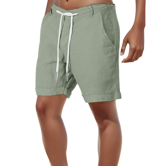 Ierhent Beach Shorts For Men Summer Mens Swimming Trunks with Compression Liner Swim Shorts 7 inch Quick Dry Bathing Suit Anti Chafe Boardshorts Green,S