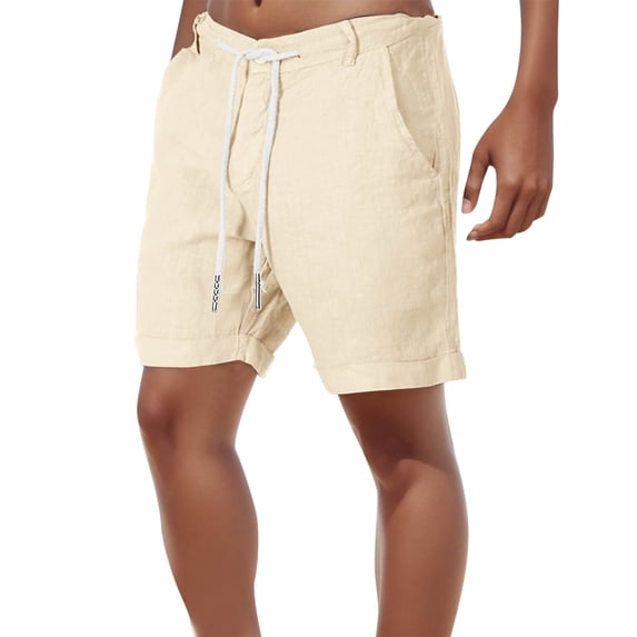 Ierhent Board Short Men Swim Trunk with Compression Liner 2 in 1 Swimwear Bathing Suit Quick Dry Board Short Khaki,L