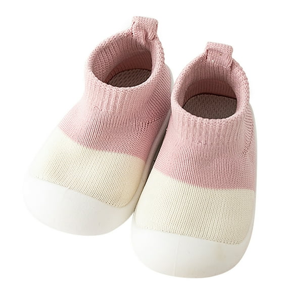 Ierhent Boy Shoes Baby Floral Canvas Sneakers Soft Sole High-Top Ankle First Walkers Crib Shoes(Pink,20)