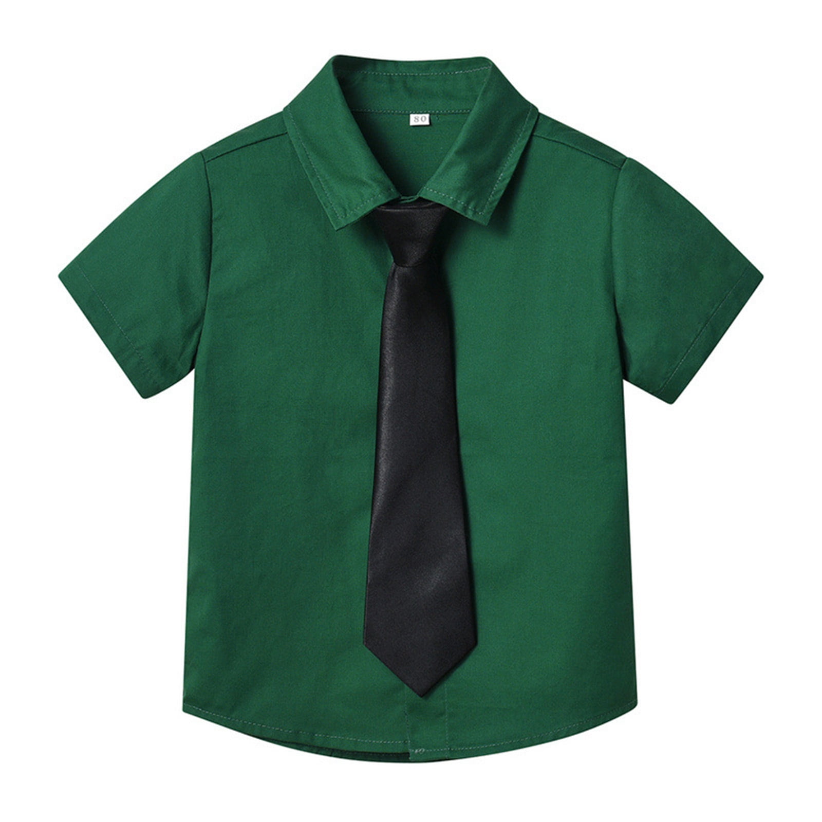 Ierhent Boys' Long Sleeve Dress Shirt and Tie Set(Green,140) - Walmart.com