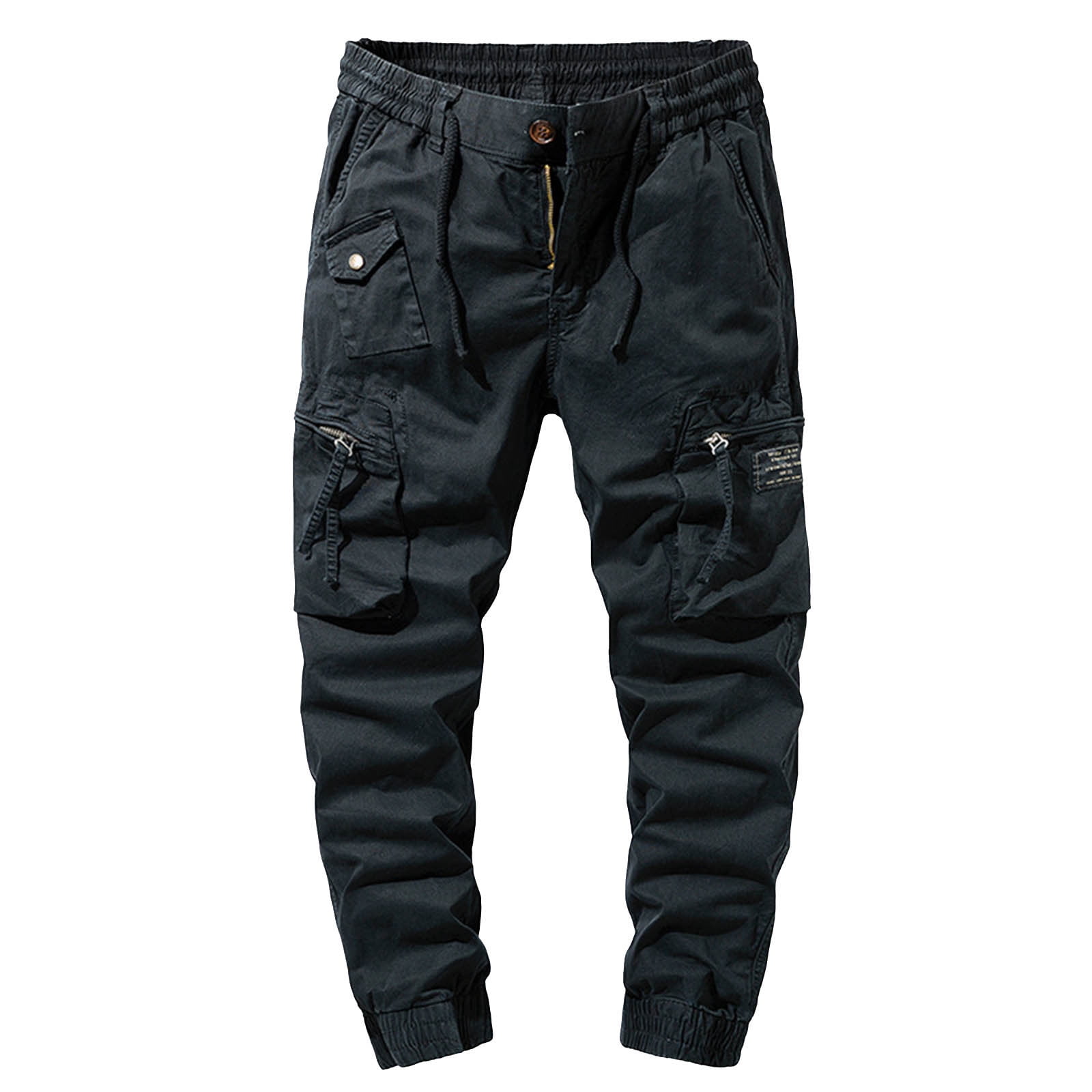 Ierhent Business Casual Mens Pants Men's Relaxed Fit Straight Leg Cargo ...