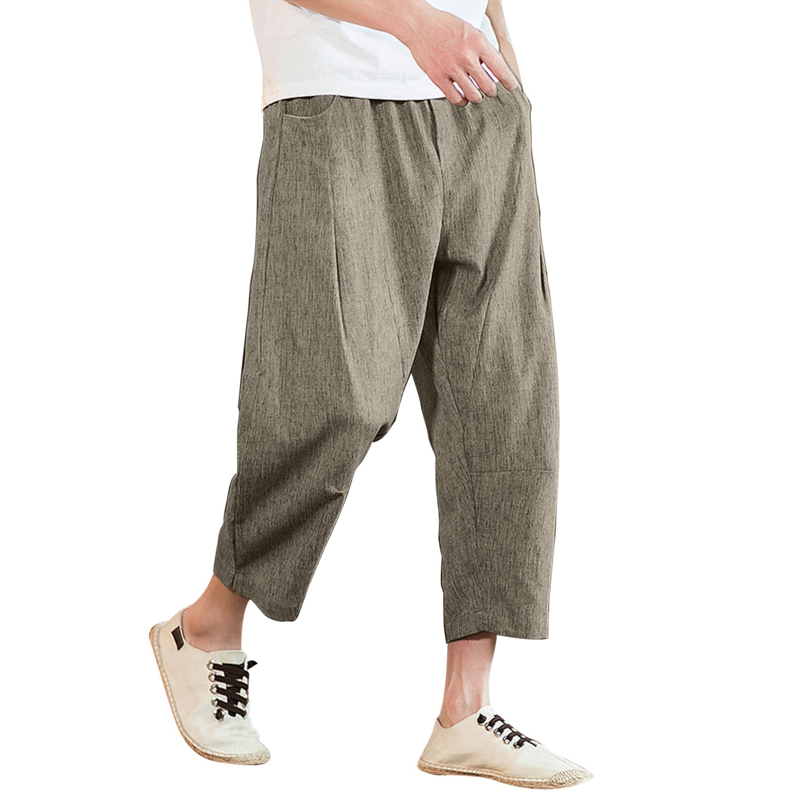 Ierhent Business Casual Pants Men's Straight-Fit Stretch Cargo Pant(GY2 ...