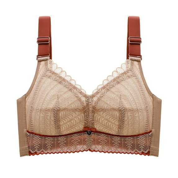 Ierhent Comfortable Bra for Women Bras For Women Bras for Women Comfort Seamless Bra Wireless Everyday Bras for Women(Khaki,42E)