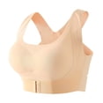 thumbnail image 1 of Ierhent Everyday Bras Front Closure Women's Front Closure Bras Racerback Wireless Plus Size Full Coverage Lace Bra(Beige,3XL), 1 of 6
