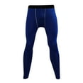 thumbnail image 1 of Ierhent Football Pants With Pads Men's Compression Tights Pants Base Layer Breathable Training Leggings(Blue,XXL), 1 of 5