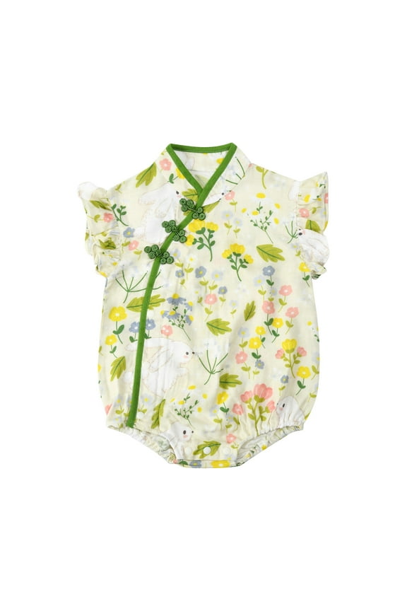 Gerber Onesies Baby Girls Boys Clothes Baby Rompers (Green,3-6 Months)