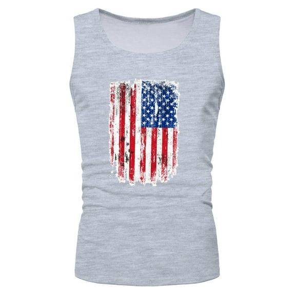 Ierhent Independent Day Man Shirt Men's Independence Day Flag Casual Soft and Comfortable T-Shirt with Short Sleeves Men's Tops(Z-Grey,XXL)