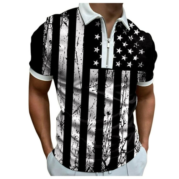 Ierhent Independent Day Man Shirt Short Sleeve Shirts For Men 4th Of July Shirt Crew Neck Patriotic Shirts For Mens Graphic T-Shirts Shirts For Men Summer(White,XXL)