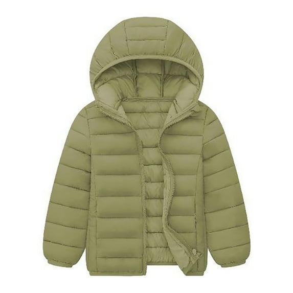 Ierhent Kid Big Boys Winter Coats & Jackets,Kids Lightweight Padded Hooded Puffer Autumn and Winter Coat(AG,3-4 Years)