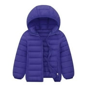 IERHENT Kid Big Boys Winter Coats & Jackets,Kids Lightweight Padded Hooded Puffer Autumn and Winter Coat(Navy,6-7 Years)
