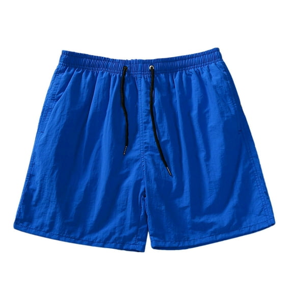 Ierhent Man Shorts Mens Running Shorts Quick Dry Shorts with Liner, Workout Shorts Blue,2XL