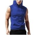 thumbnail image 1 of Ierhent Men Tank Top Men's Cotton Sleeveless T Shirts, Breathable & Moisture Wicking with Odor Control Blue,M, 1 of 6