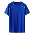 thumbnail image 1 of Ierhent Men Tshirts Men's Short Sleeve Crew Neck T-Shirt(Dark Blue,3XL), 1 of 3