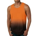 thumbnail image 1 of Ierhent Men Workout Tank Tops Men's Stretch Cool Dry Muscle Tank Tops Crewneck Sleeveless Workout Shirts(Orange,XXL), 1 of 2