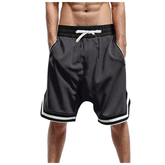 Ierhent Men's Cargo Shorts Men's Shorts Multi Pocket Cargo Pants Cropped Pants Loose Casual Pants Straight Leg Pants(Black,M)