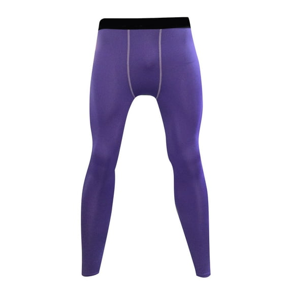 Ierhent Men's Compression Pants Men's Pants Stretchy Muscle Leggings(Purple,XL)