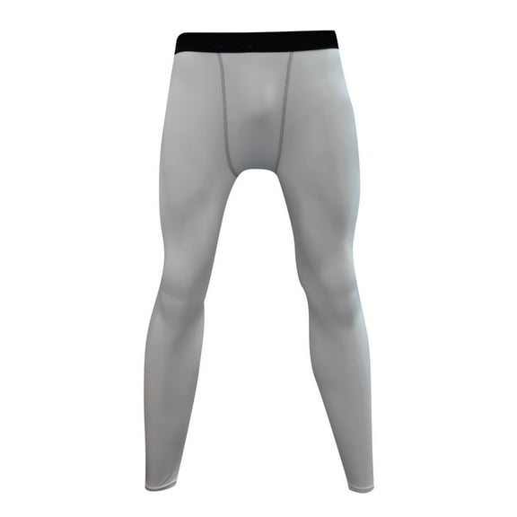 Ierhent Men's Compression Pants Thermal Compression Pants for Men Fleece Lined Football Running Tights Base Layer Leggings with Pockets(White,L)