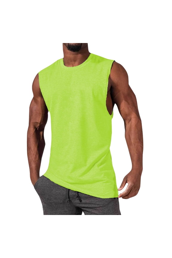 Men's Outerwear Vests Compression Tank Top for Men Shapewear Body Shaper Vest Tummy Control Undershirts Mint Green,L