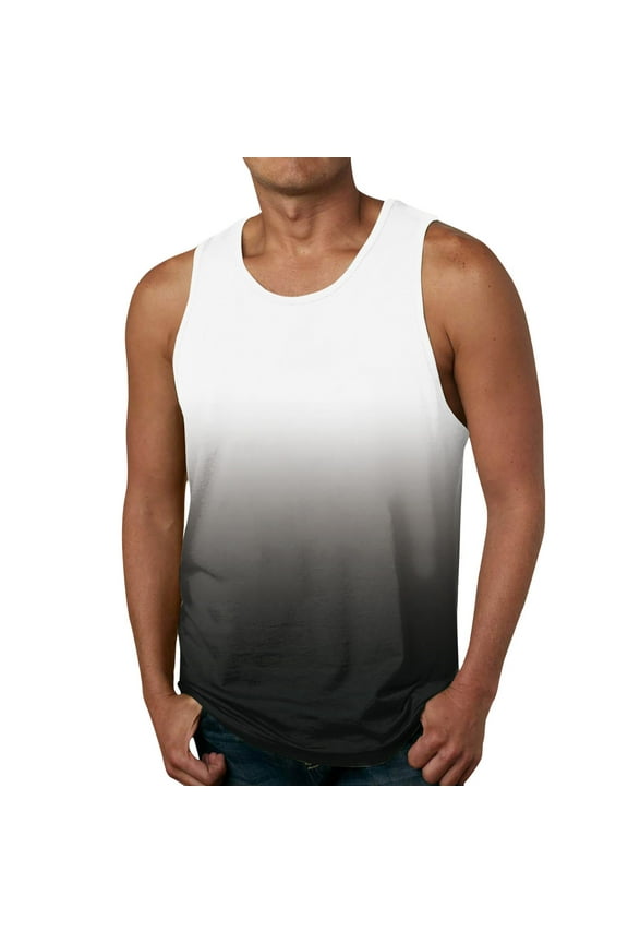 Men's Undershirts Men's Cotton, Moisture-Wicking Crew Tank Undershirts White,4XL